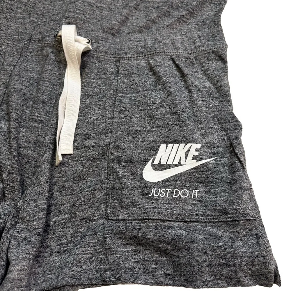 Nike Gym Romper Size Small Heathered Gray Racerback Tie at Waist Pockets Vintage - Picture 6 of 10